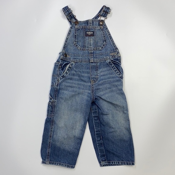 OshKosh B'gosh Denim Overalls 24M - Picture 1 of 9